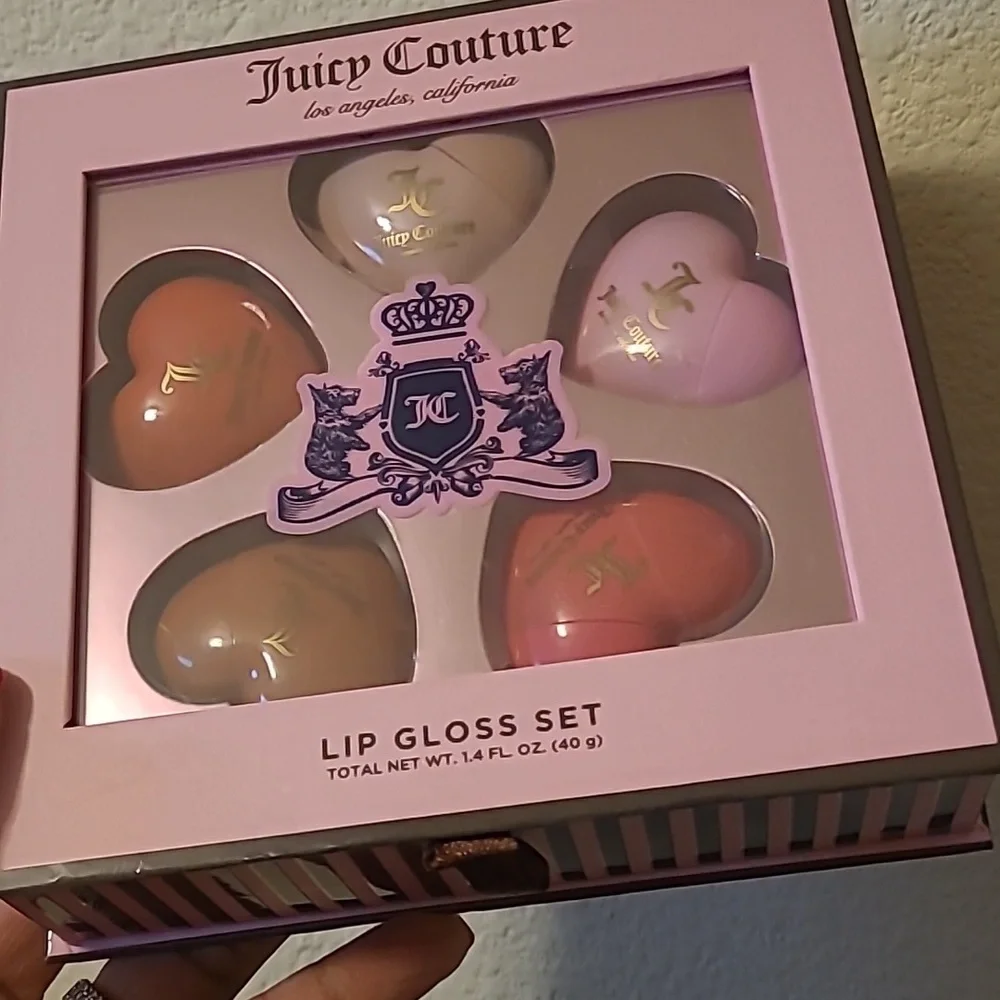 Juicy Couture Heart Lip Gloss Collection - Pink, Cream, Tan